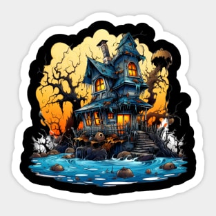 Haunted Swamp House Sticker